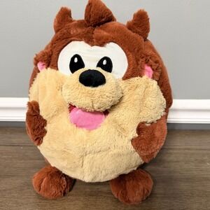 Looney Tunes Tasmanian‎ Devil Taz Round Plush Six Flags Exclusive Brown Soft
